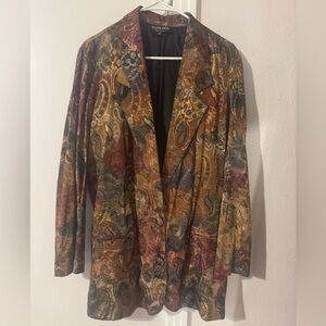 Ellen Figg Multicolor Paisley Blazer